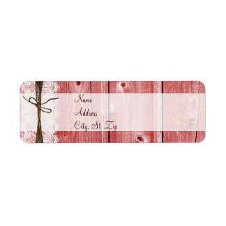 Etiqueta Rótulos de Endereço do Rótulo Rustic Country Barn 