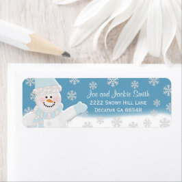 Etiqueta Rótulos de Endereço do Snowman