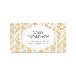 Etiqueta Rótulos de endereço Dourado HERRINGBONE/CHEVRON TR