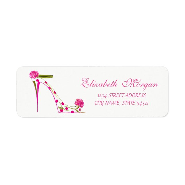Etiqueta Rótulos de Endereço Glamoroso Elegante-Heels (Frente)