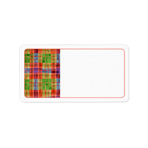 Etiqueta Rótulos de endereço MAC RAE TARTAN