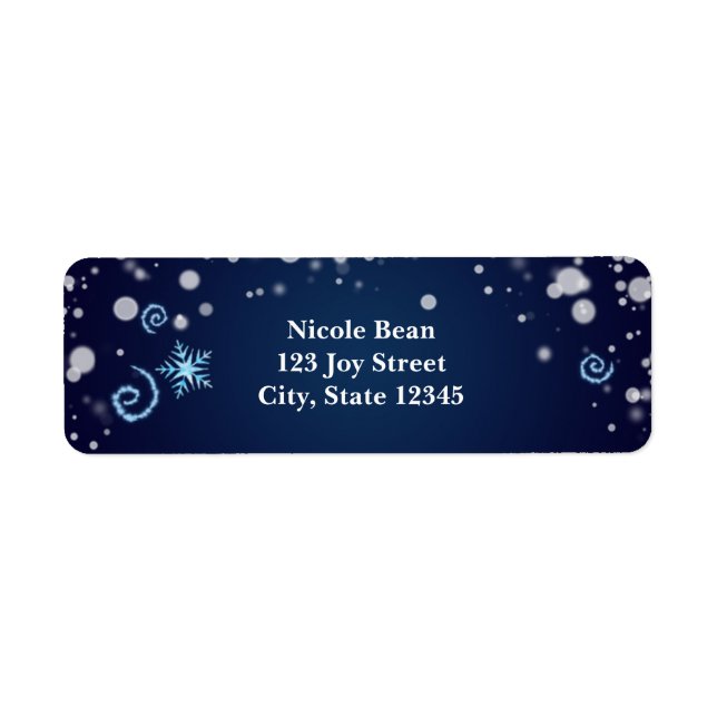 Etiqueta Rótulos de Endereço Magical Swirl Winter Wonderlan (Frente)