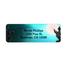 Rótulos de Endereço Noturno Azul de Crepúsculo a A