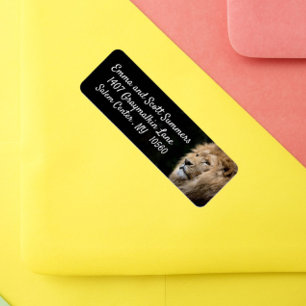Etiqueta Rótulos de endereço para animais do African Lion