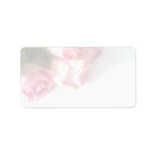 Etiqueta Rótulos de endereço para impressão de flores rosa 