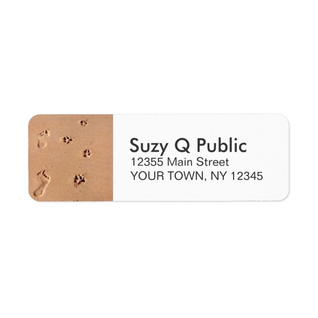 Etiqueta Rótulos de Endereço Pessoal de Impressão de Pé imp (Frente)