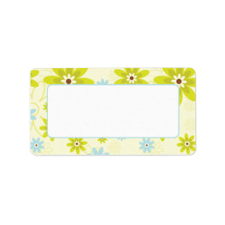 Etiqueta Rótulos de Endereço Retro Funky Floral