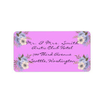 Rótulos de Endereço Roxo