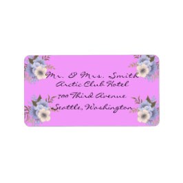 Etiqueta Rótulos de Endereço Roxo