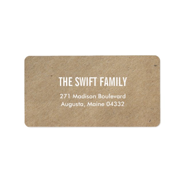 Etiqueta Rótulos de endereço simples (Frente)