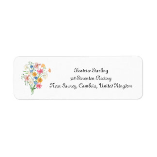 Etiqueta Rótulos de endereços de retorno.