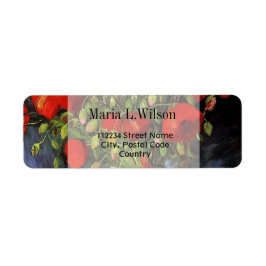 Etiqueta Rótulos de endereços florais de belas artes