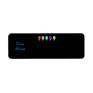 Etiqueta Rótulos de endereços para cones de Sorvete de Verã