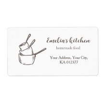 Rótulos de envio de negócios de catering da minha