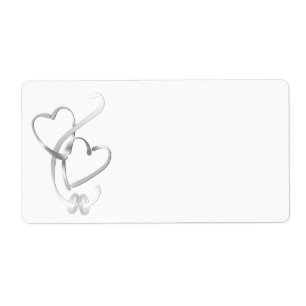 Etiqueta Rótulos de Envio de Silver Hearts