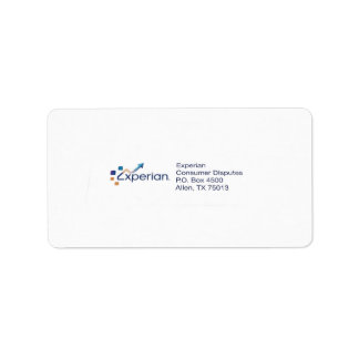Etiqueta Rótulos de Envio Experian 