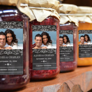 Etiqueta Rótulos de Foto de Jarra de Geléia de Mel Casament