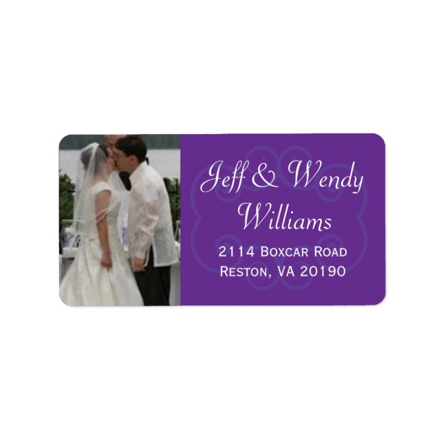 Etiqueta Rótulos de Foto Roxos (Frente)