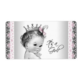 Etiqueta Rótulos de Garrafa de Água de Princesa Vintage