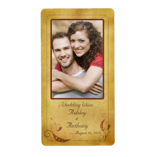Etiqueta Rótulos de Garrafas de Vintage Rustic Photo Weddin