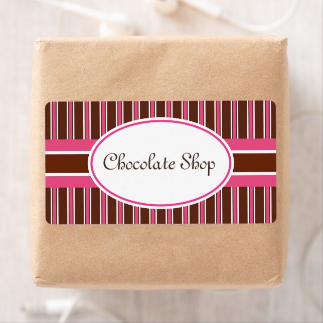 Etiqueta Rótulos de Listras de Chocolate Amargo (Insitu)