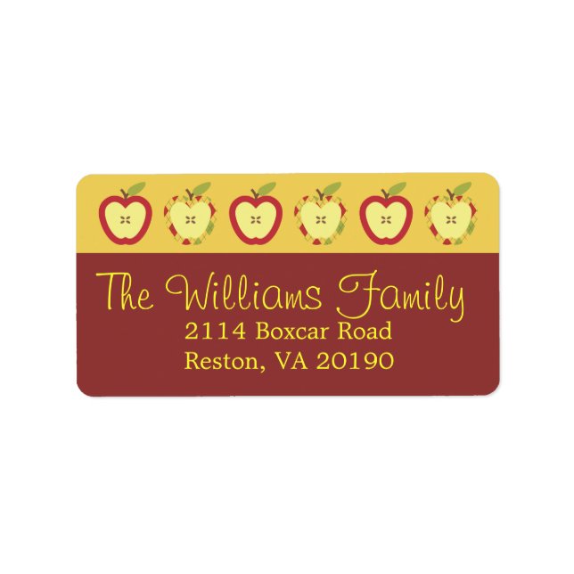 Etiqueta Rótulos de Maçãs Autum (Frente)