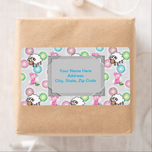 Etiqueta Rótulos de Monograma de Ovinos e Suínos