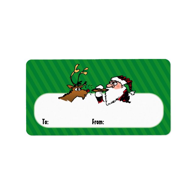 Etiqueta Rótulos de Presente de Natal com Iluminação de Cha (Frente)