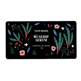 Etiqueta Rótulos de Produtos de Garrafa de Plantas Ilustrad