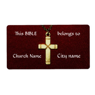 Etiqueta Rótulos de Propriedade Cruzada Cristãos