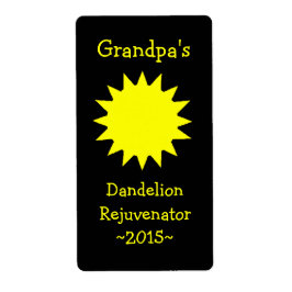 Etiqueta Rótulos de Vinho Dandelion caseiros