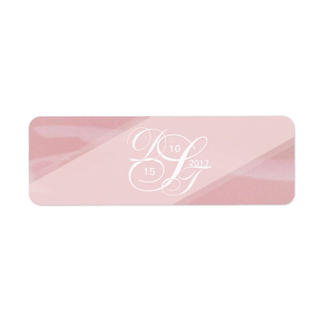 Etiqueta Rótulos do Blush Monogramas (Frente)