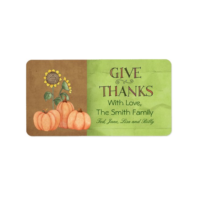 Etiqueta Rótulos do outono (Frente)