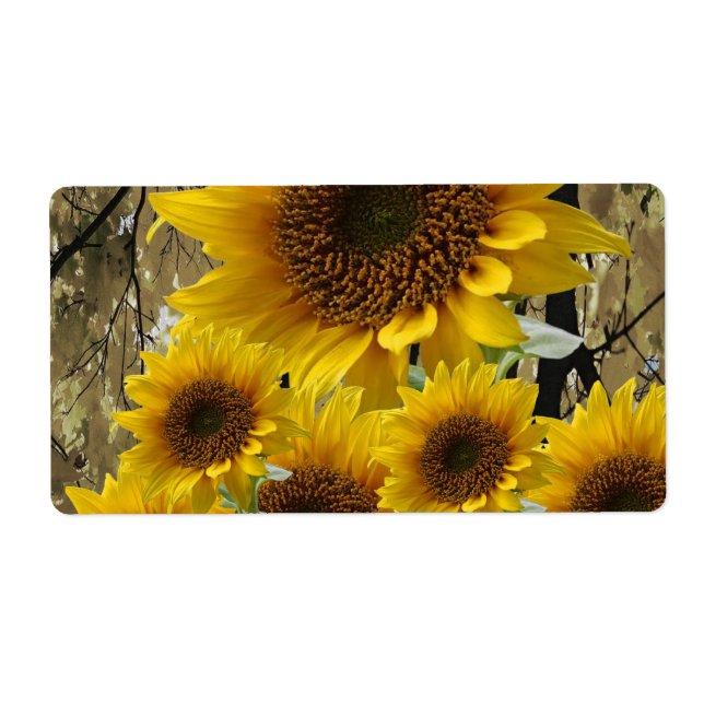 Etiqueta Rótulos Florais Girassol (Frente)