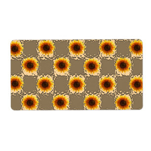 Etiqueta Rótulos Florais Girassol