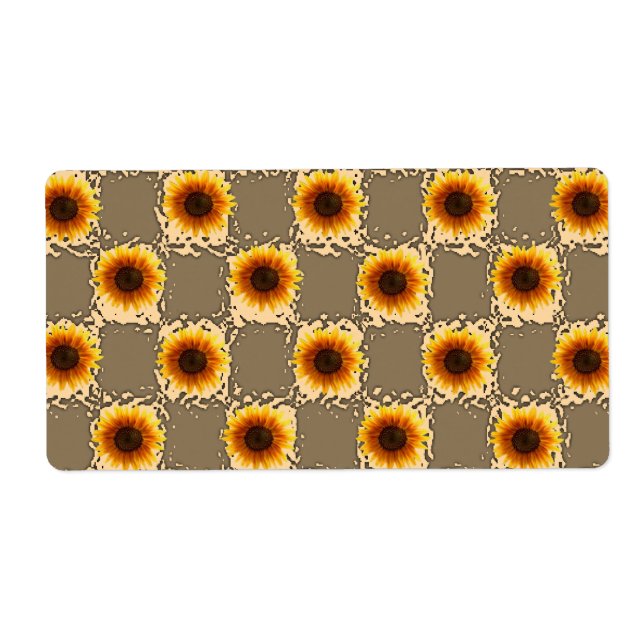 Etiqueta Rótulos Florais Girassol (Frente)