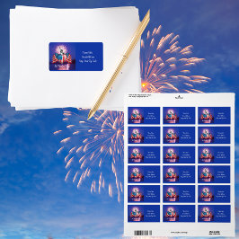 Etiqueta Rótulos "Let Freedom Ring" de 4 de julho