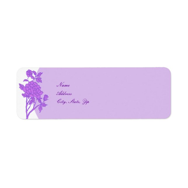 Etiqueta Rótulos Personalizados Flor Roxa (Frente)