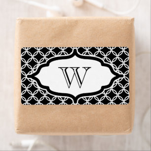 Etiqueta Rótulos preto monogramados