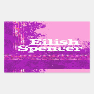 Etiqueta roxa da etiqueta da identificação do ro