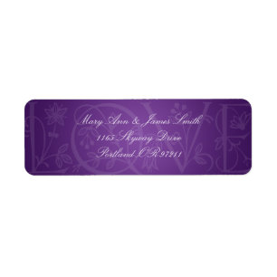 Etiqueta Roxo elegante do Flourish do amor do endereço do