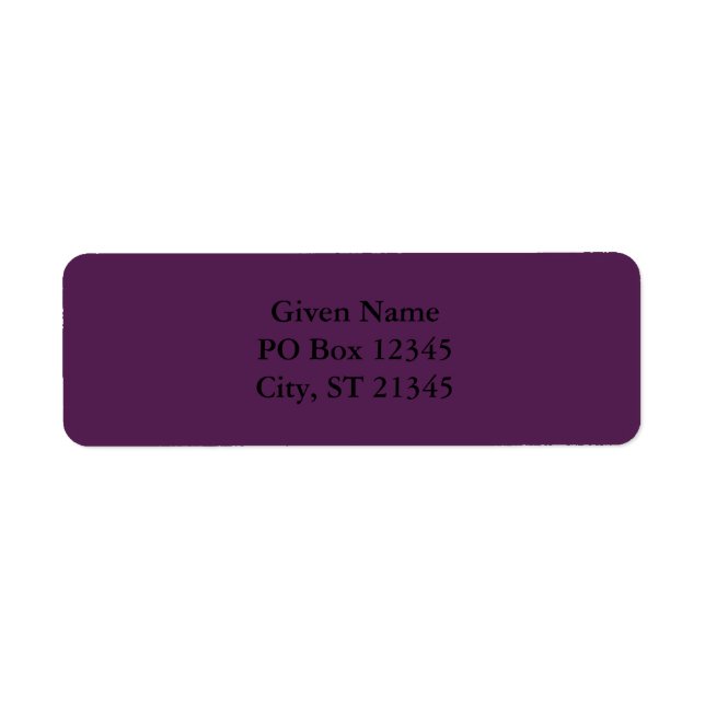 Etiqueta Roxo Escuro (Frente)