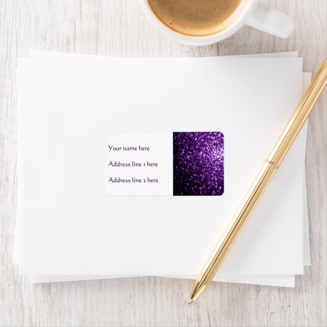 Etiqueta Roxo escuro brilho falso personalizado (Insitu)