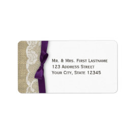 Etiqueta Roxo Lace e Fita Escuro