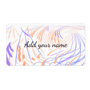 Etiqueta Roxo laranja aquarela abstrato adicionar nome text