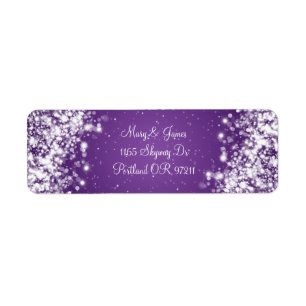 Etiqueta Roxo Sparkling da onda do endereço elegante do