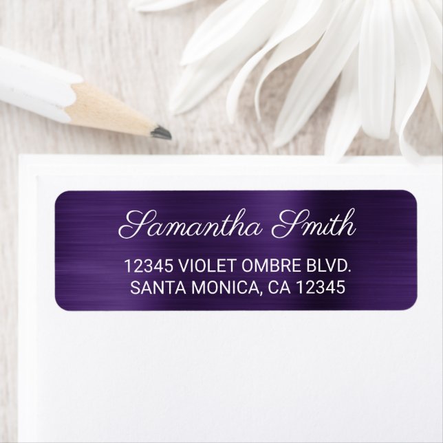 Etiqueta Roxo Violeta Ombre Escovado Brilhante (Insitu)
