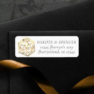 Etiqueta RPG Dados   Endereço do Jogador de Mesa de Fantasi