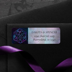 Etiqueta RPG Dados Endereço do jogador de mesa de fantasi