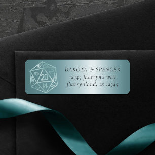 Etiqueta RPG Luxe   Aqua Fantasy Jogador de Mesa Address